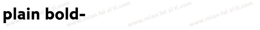 plain bold字体转换